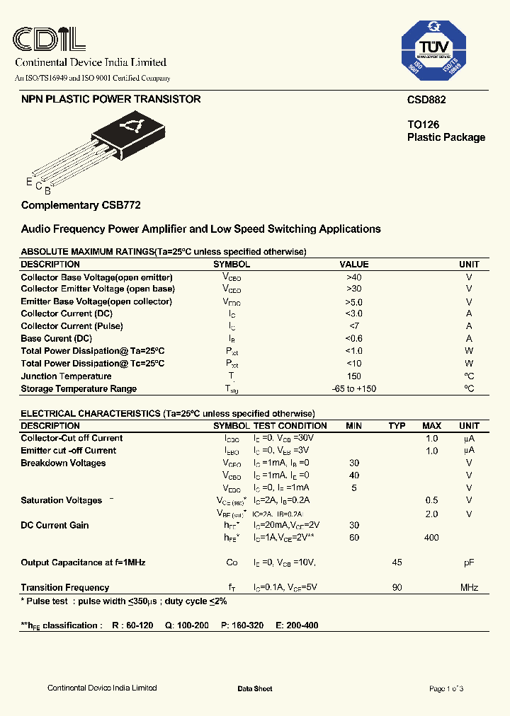CSD882P_300069.PDF Datasheet