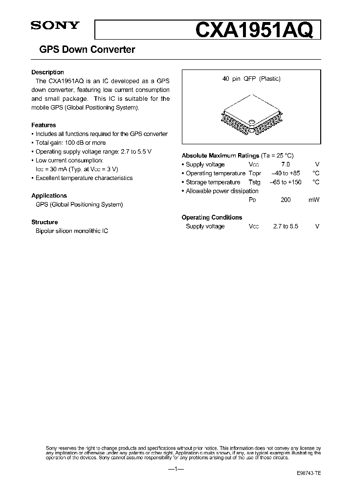 CXA1951AQ_157057.PDF Datasheet