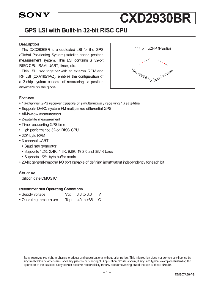 CXD2930BR_219310.PDF Datasheet