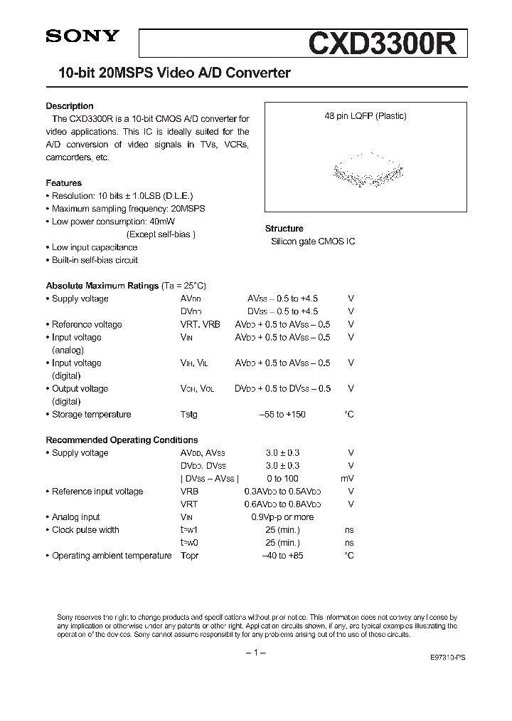 CXD3300R_259773.PDF Datasheet