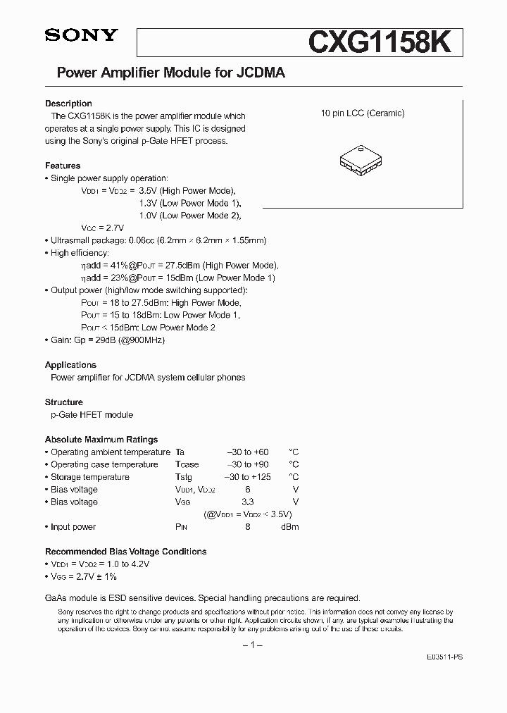 CXG1158K_282439.PDF Datasheet