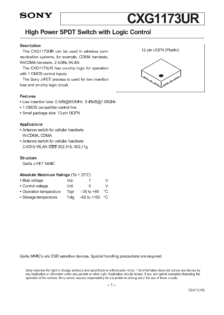 CXG1173UR_288522.PDF Datasheet