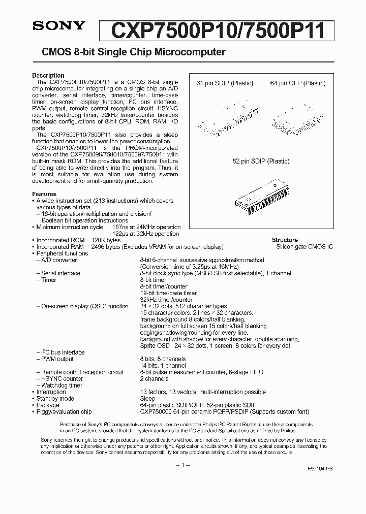 CXP7500P10_300752.PDF Datasheet