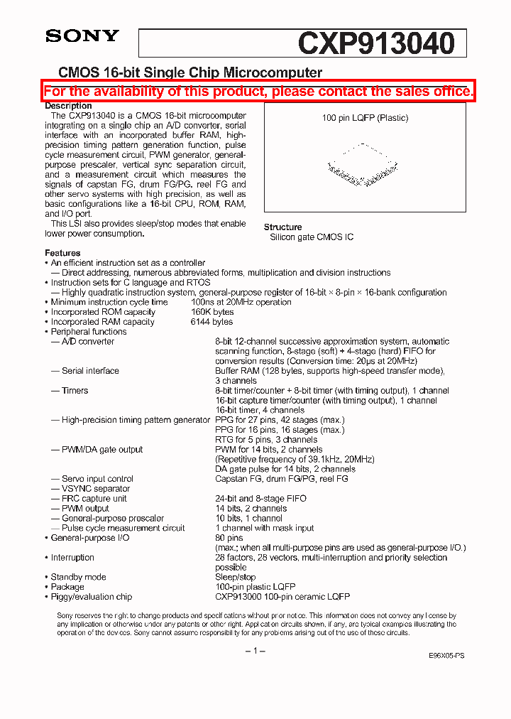 CXP913040_247633.PDF Datasheet