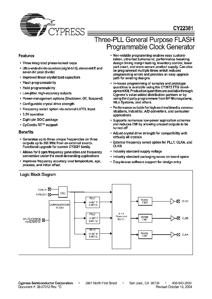 CY22381_154561.PDF Datasheet