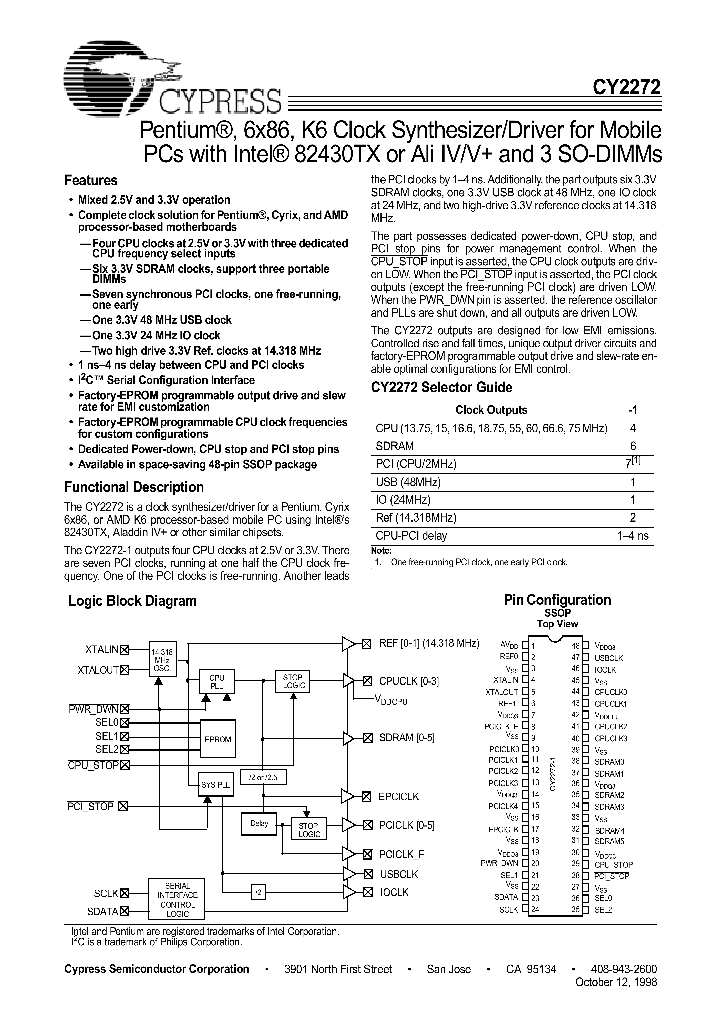 CY2272_242971.PDF Datasheet