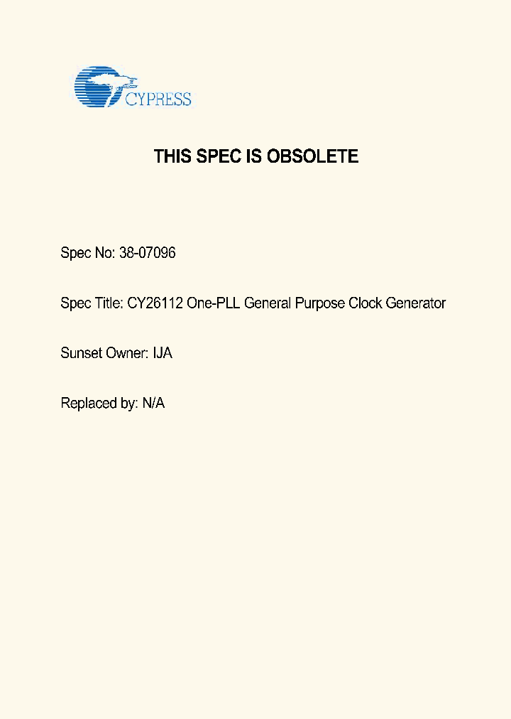 CY26112_275187.PDF Datasheet