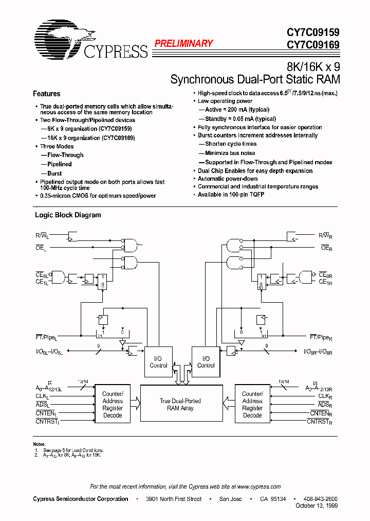 CY7C09159_275413.PDF Datasheet