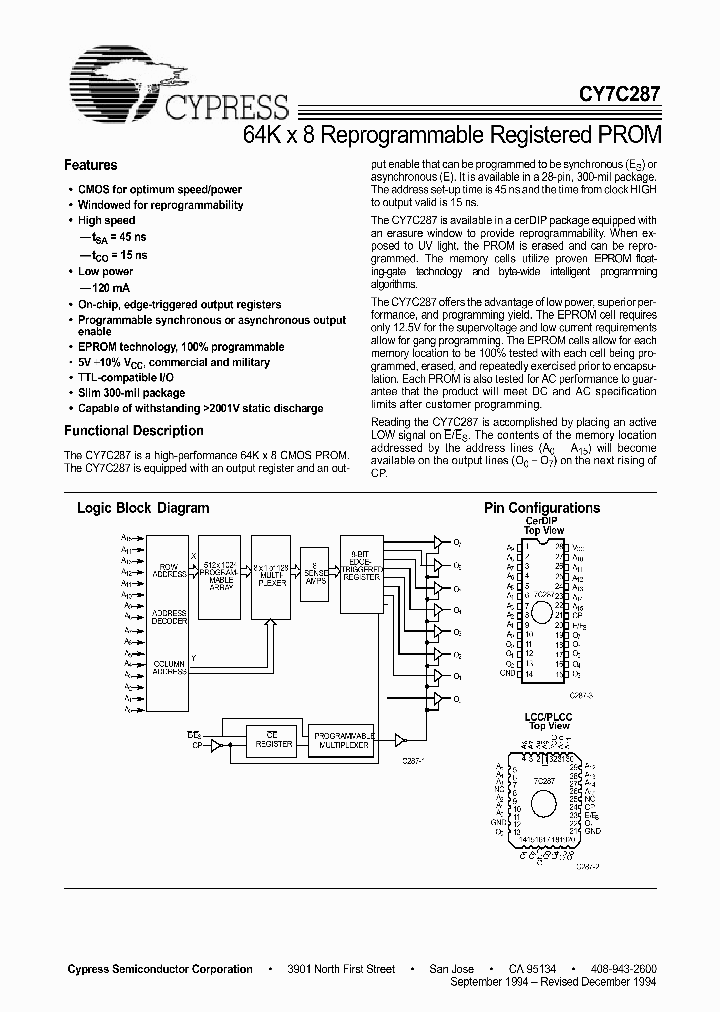 CY7C287_285113.PDF Datasheet
