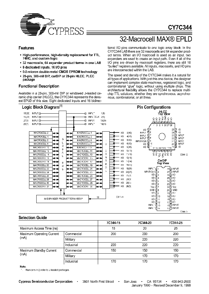 CY7C344_213641.PDF Datasheet