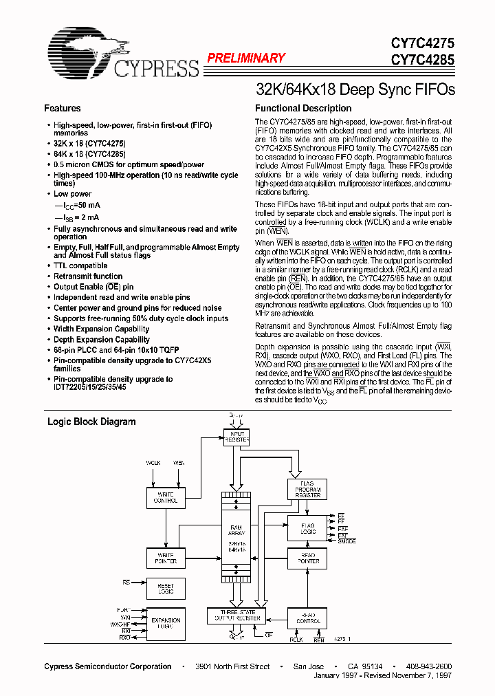 CY7C4275_240287.PDF Datasheet