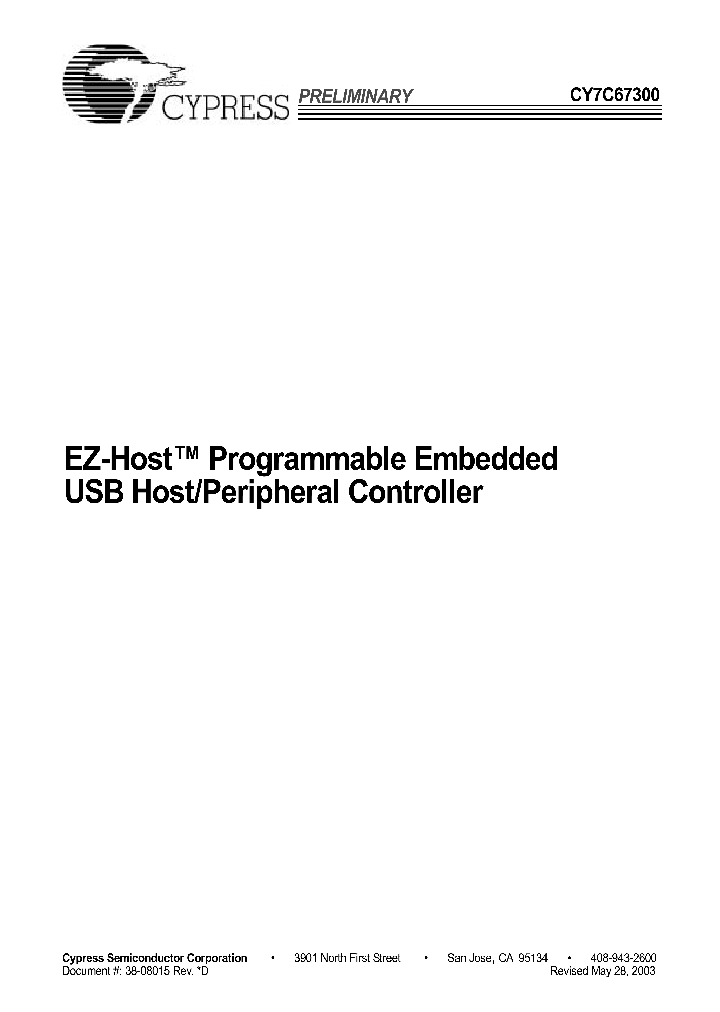 CY7C67300_229965.PDF Datasheet