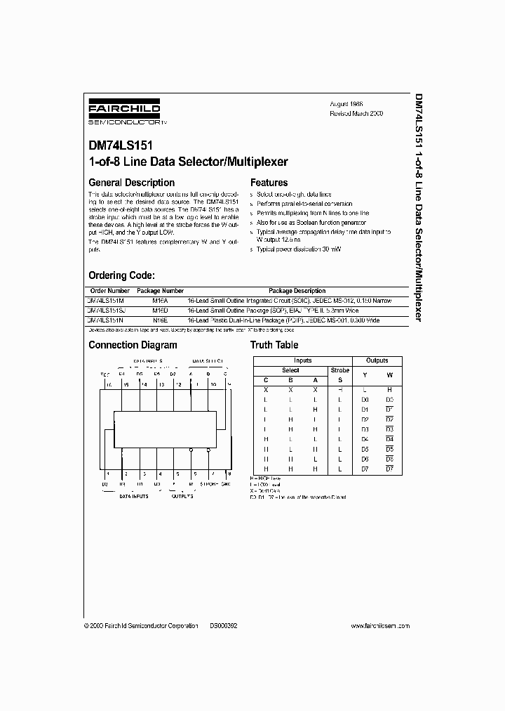 DM74LS151_247854.PDF Datasheet