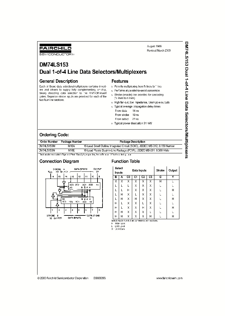 DM74LS153_278374.PDF Datasheet
