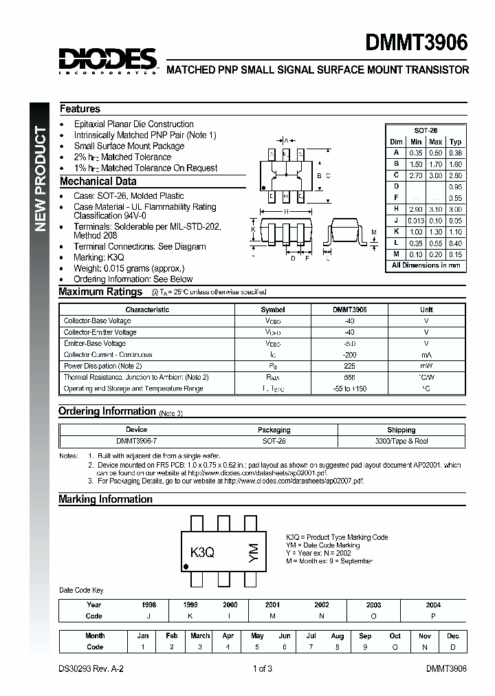 DMMT3906_251041.PDF Datasheet