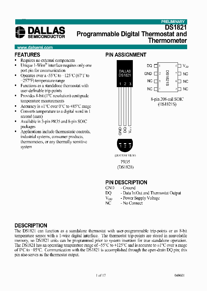 DS1821S_267157.PDF Datasheet