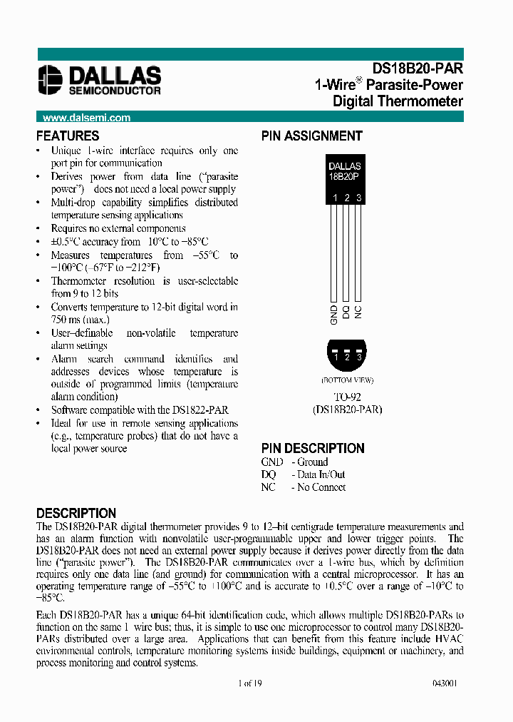 DS18B20-PAR_270227.PDF Datasheet