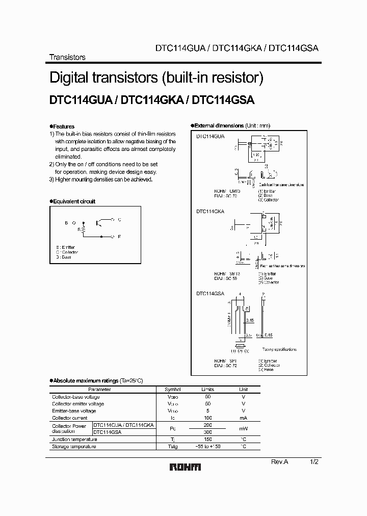 DTC114GSANBSP_284211.PDF Datasheet