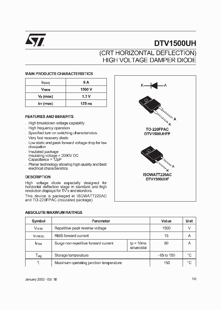 DTV1500UHFP_288347.PDF Datasheet