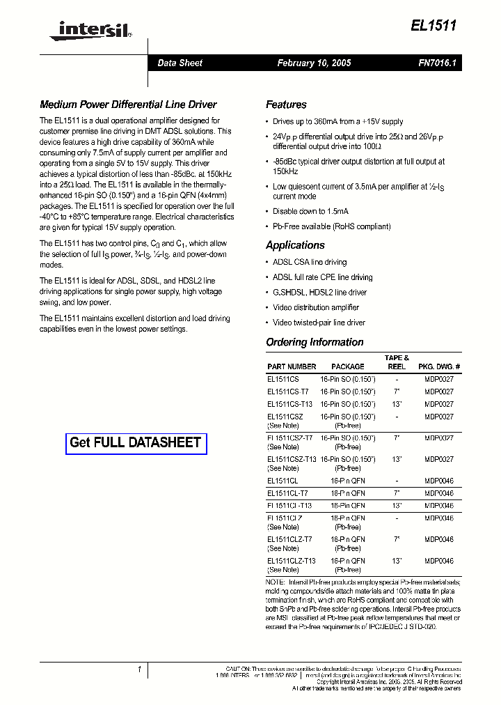 EL1511_296246.PDF Datasheet