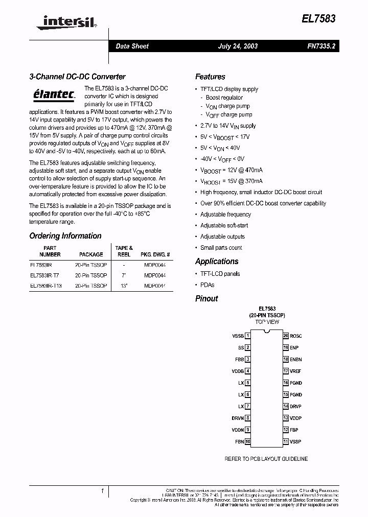 EL7583_274585.PDF Datasheet