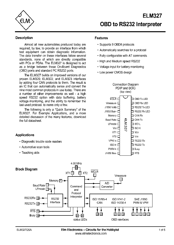ELM327_247556.PDF Datasheet