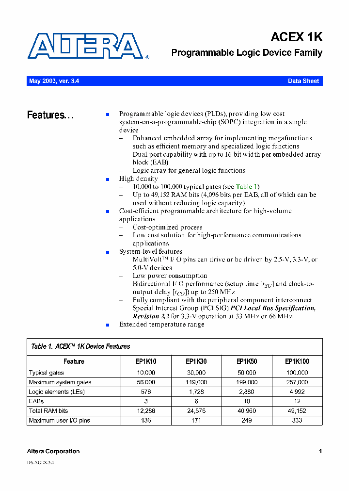 EP1K30TC144-3_232727.PDF Datasheet
