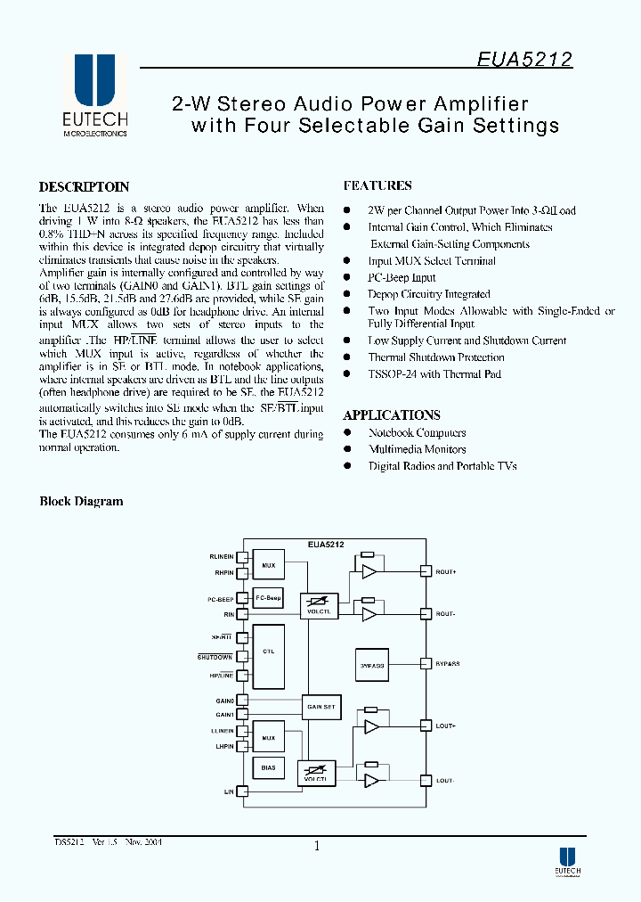 EUA5212_279140.PDF Datasheet