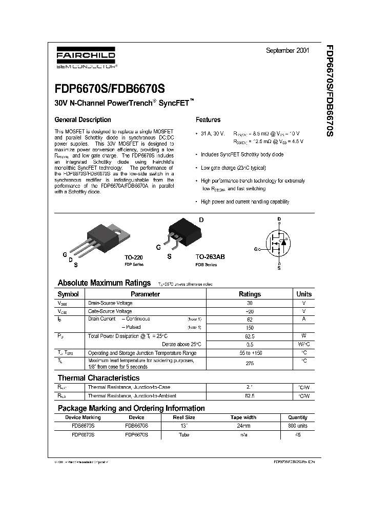 FDB6670S_261910.PDF Datasheet