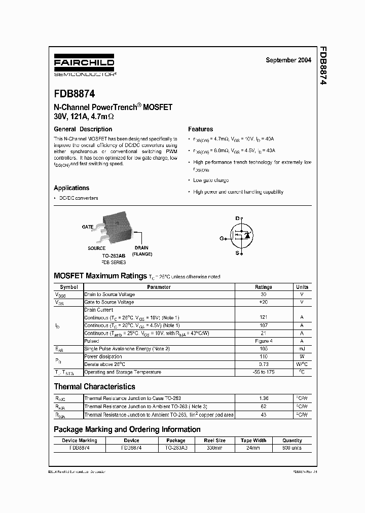 FDB8874_301506.PDF Datasheet