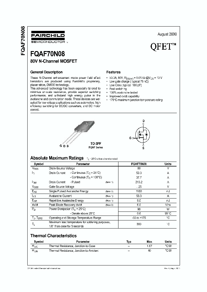 FQAF70N08_301014.PDF Datasheet