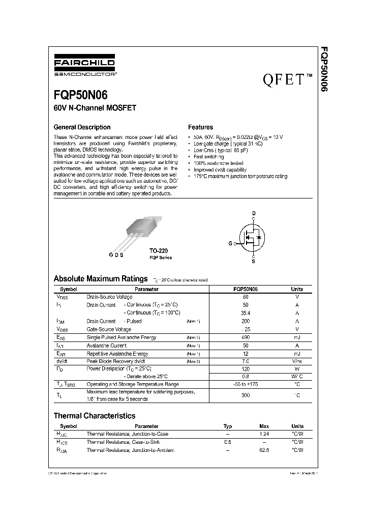 FQP50N06_262346.PDF Datasheet