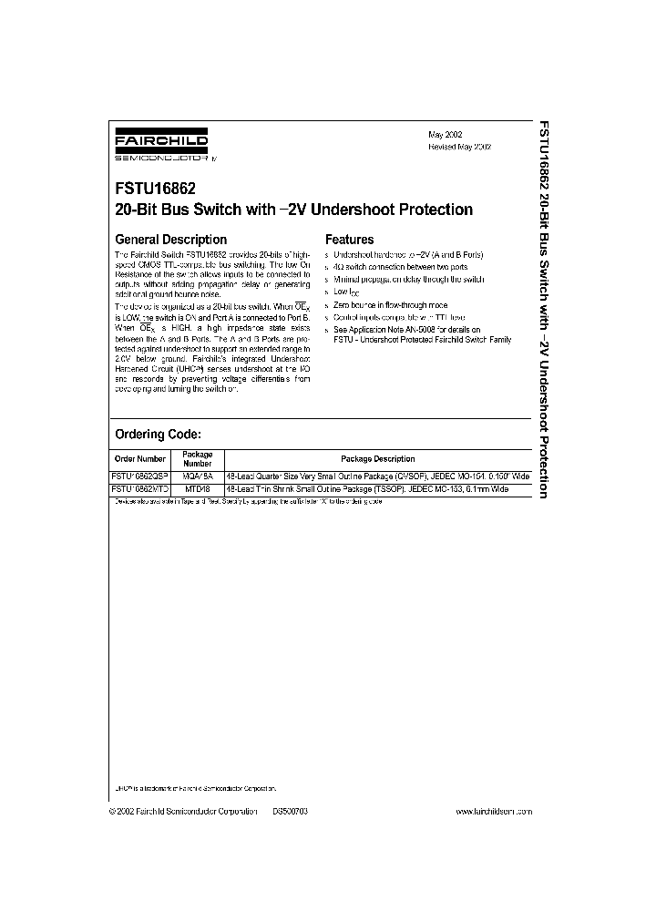 FSTU16862_301406.PDF Datasheet