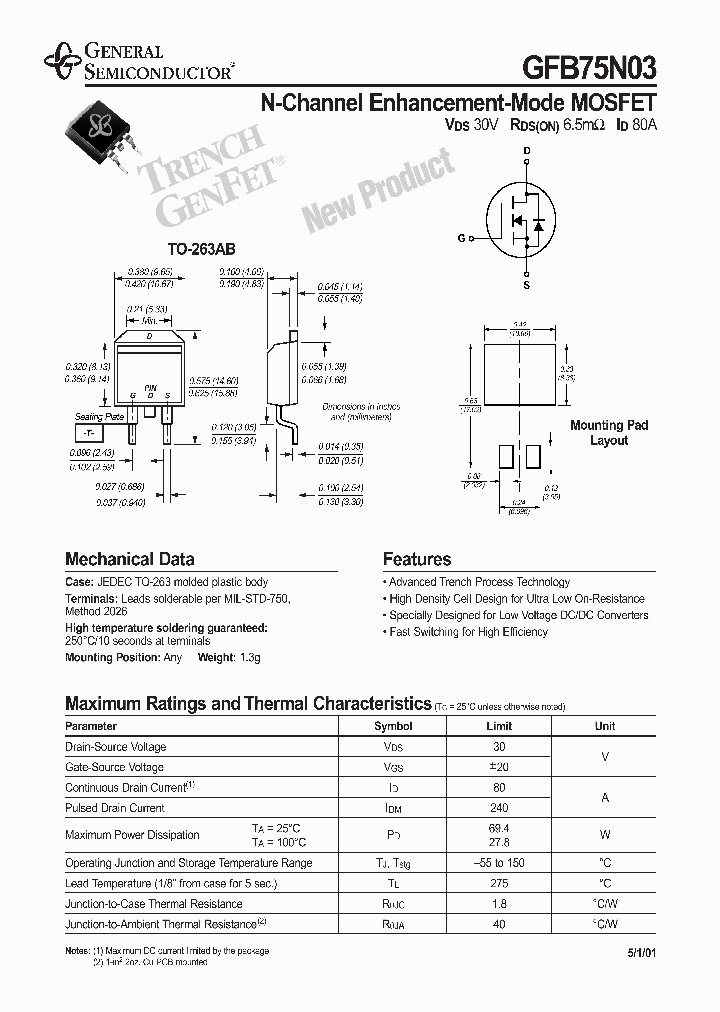 GFB75N03_200332.PDF Datasheet