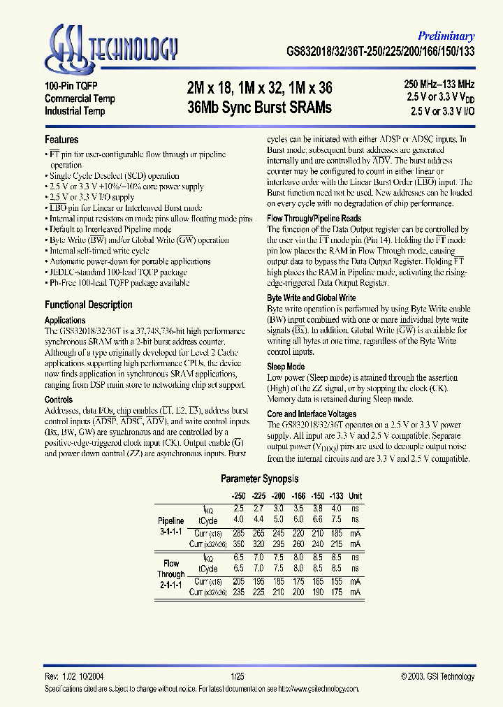 GS832018_286237.PDF Datasheet
