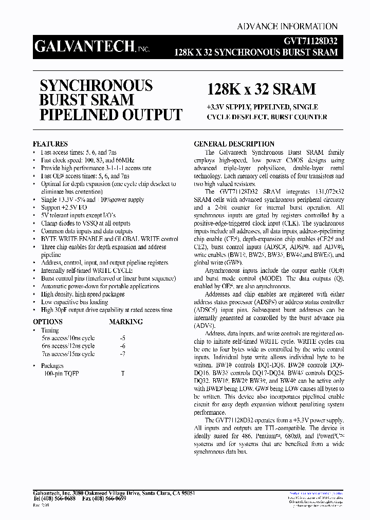 GVT71128D32_294656.PDF Datasheet