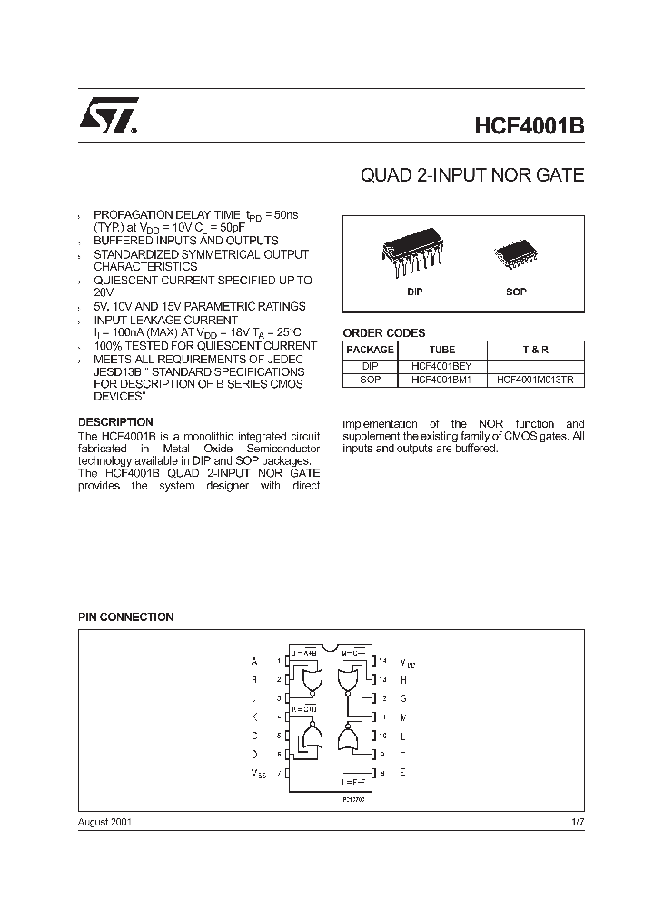 HCF4001BEY_277295.PDF Datasheet