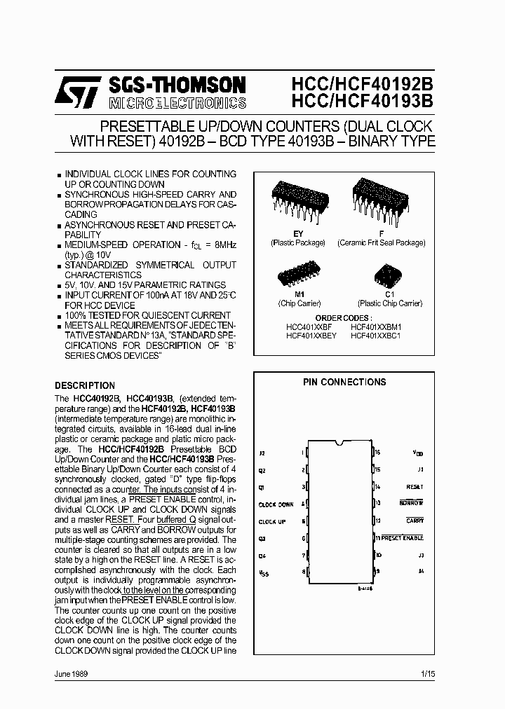 HCF40192B_273859.PDF Datasheet