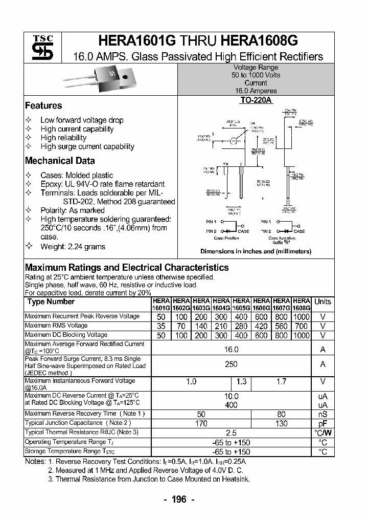 HERA1606G_285516.PDF Datasheet
