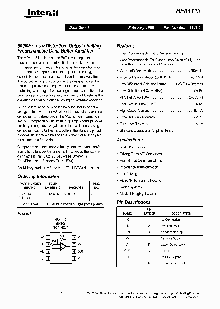 HFA1113_114660.PDF Datasheet