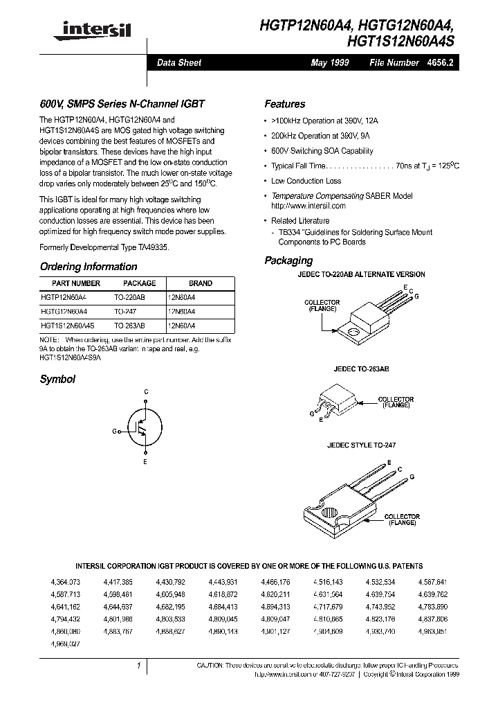 HGT1S12N60A4S_161842.PDF Datasheet