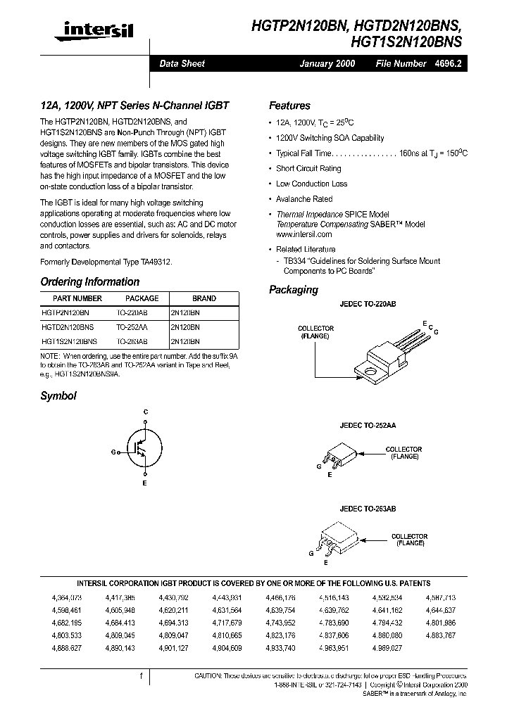 HGT1S2N120_304950.PDF Datasheet
