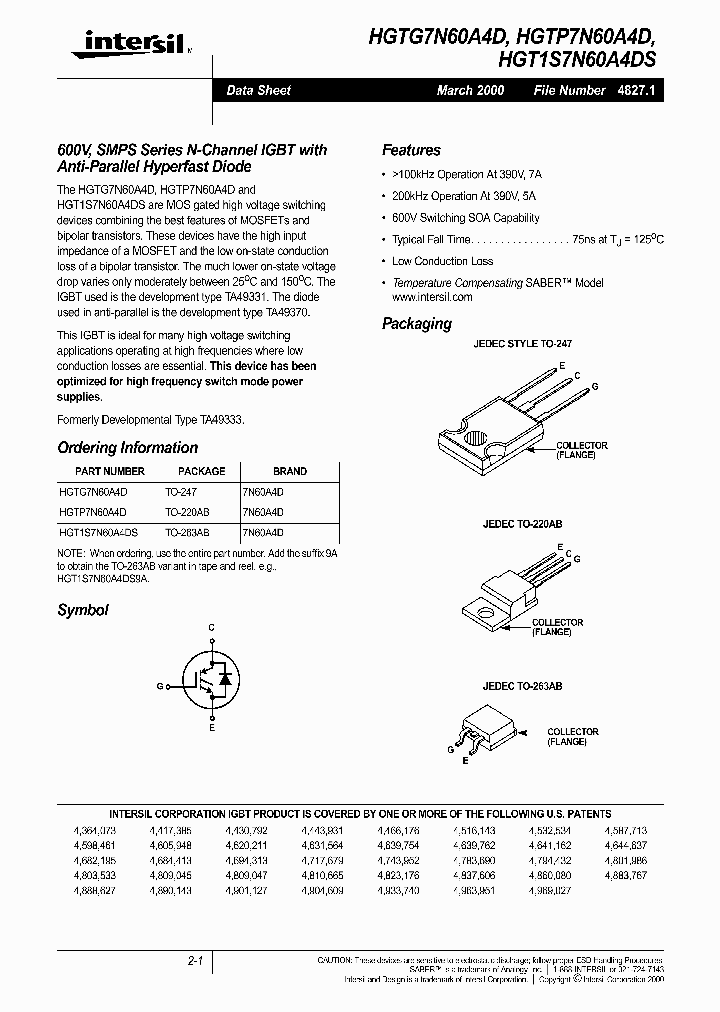 HGT1S7N60A4DS_287523.PDF Datasheet