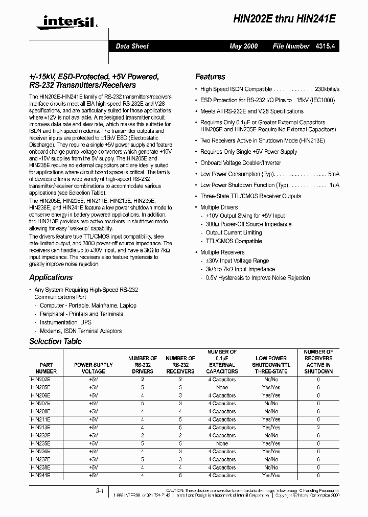 HIN208E_80524.PDF Datasheet