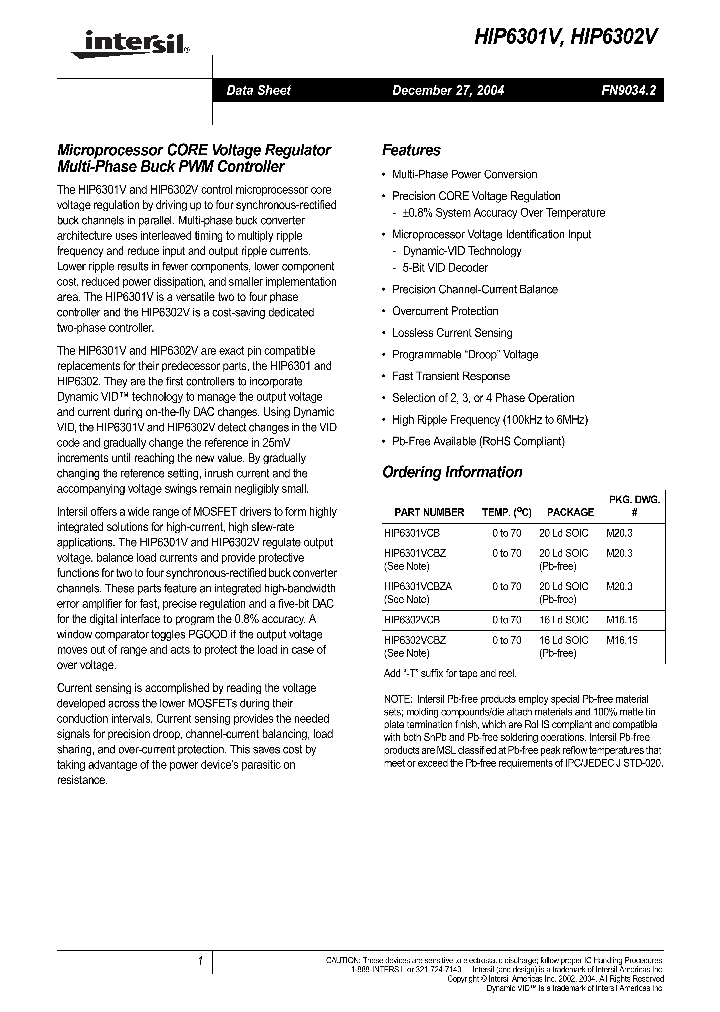 HIP6301V_278071.PDF Datasheet