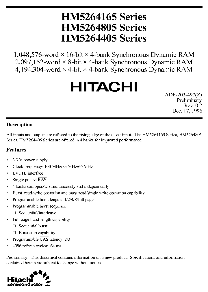 HM5264165SERIES_282075.PDF Datasheet
