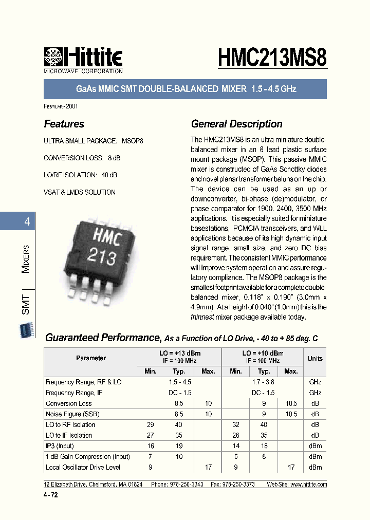 HMC213MS8_202229.PDF Datasheet