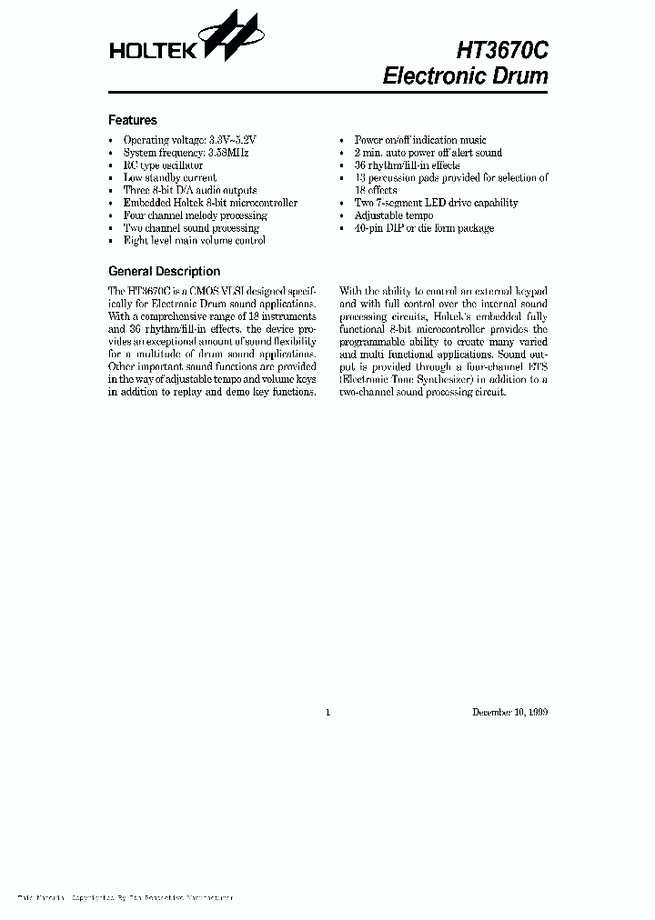 HT3670C-40DIP_295215.PDF Datasheet