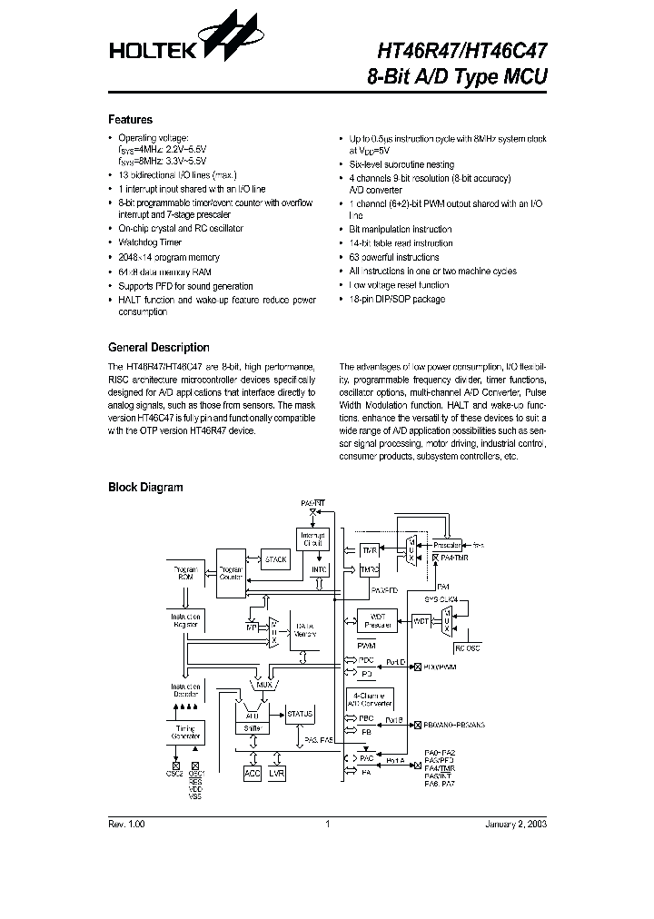 HT46C47_253388.PDF Datasheet