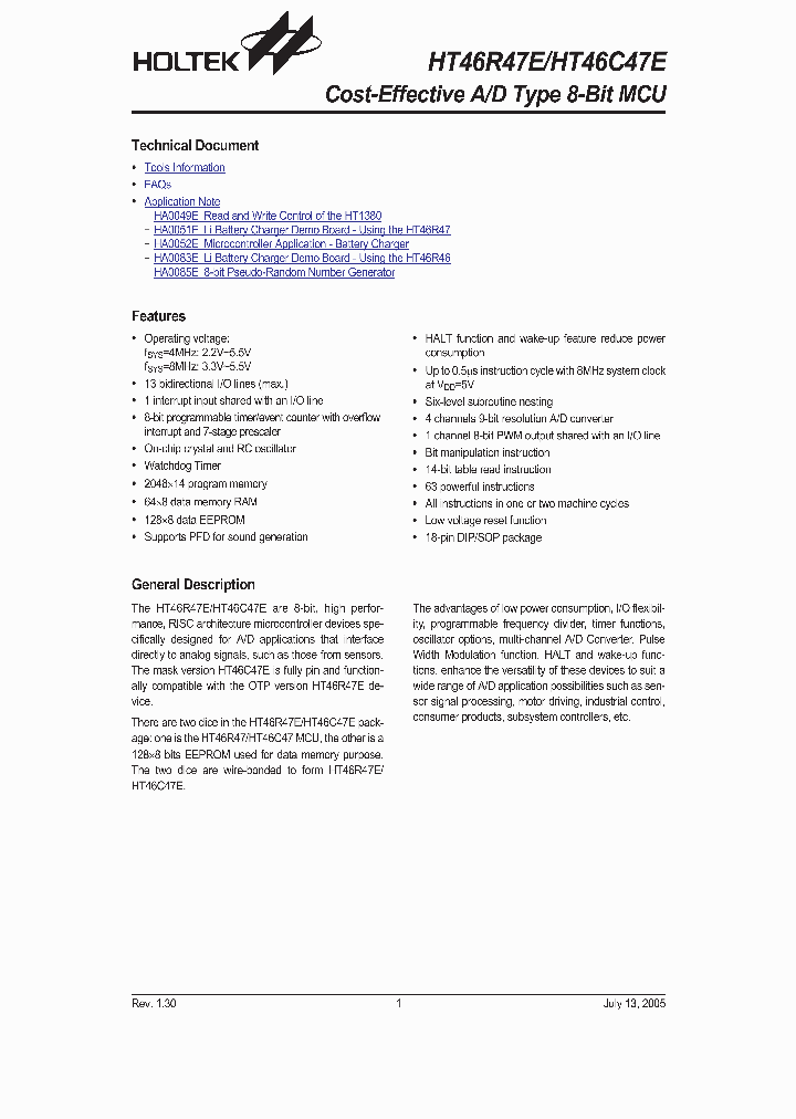 HT46R47E_300662.PDF Datasheet